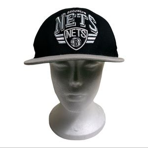 Mitchell And Ness Hat Brooklyn Nets Black Cap SnapBack Basketball OS